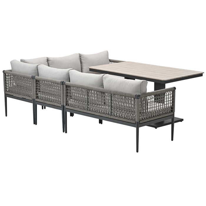 Garden Impressions Burela lounge dining set 5-delig rechts - taupe