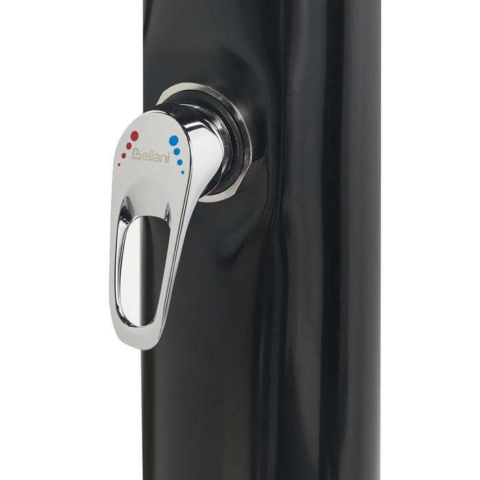 Beliani - ENGABAO - Buitendouche op zonne-energie - Zwart - PVC