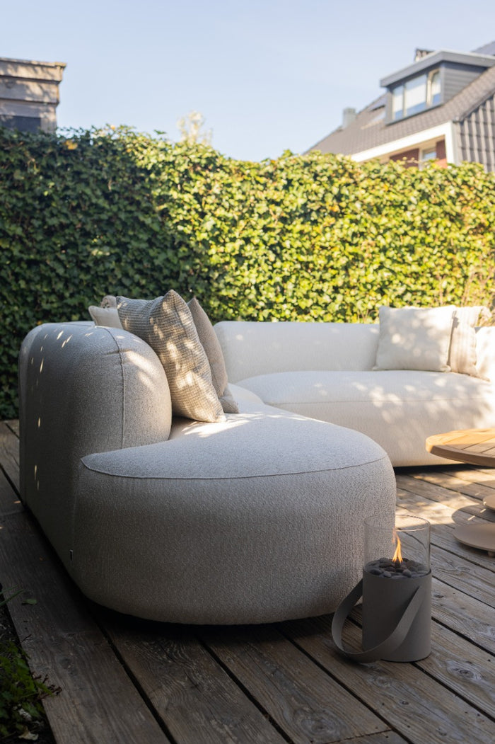 Madeira ronde hoekbank rechts - Naturel Sunbrella