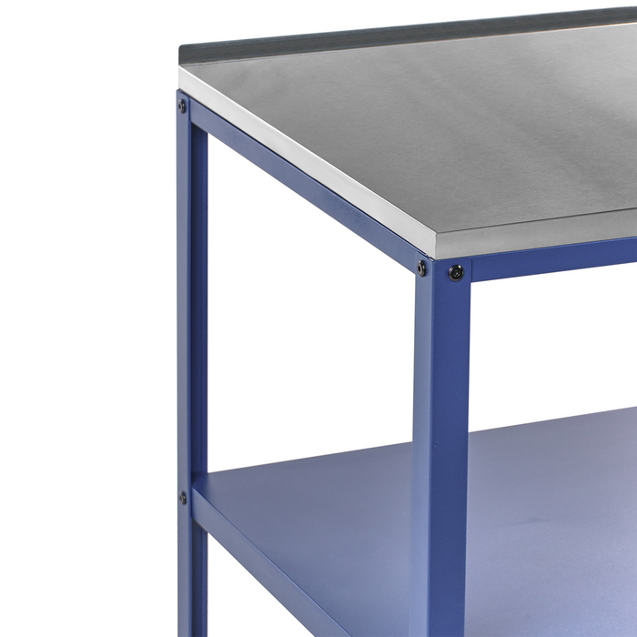 Beliani - VILAMA - Buitenkeuken eiland - Blauw - 80x50x92 cm - Staal