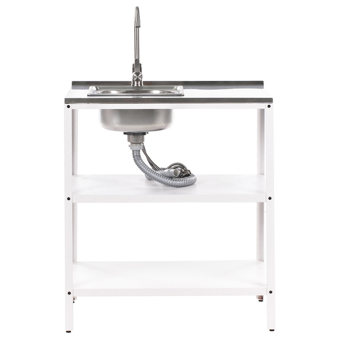 Beliani - VILAMA - Tuin kookeiland set - Wit - 2-delig - RVS