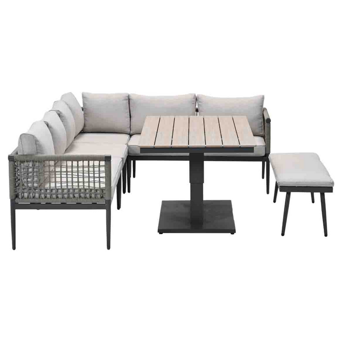 Garden Impressions Burela lounge dining set 6-delig rechts - taupe
