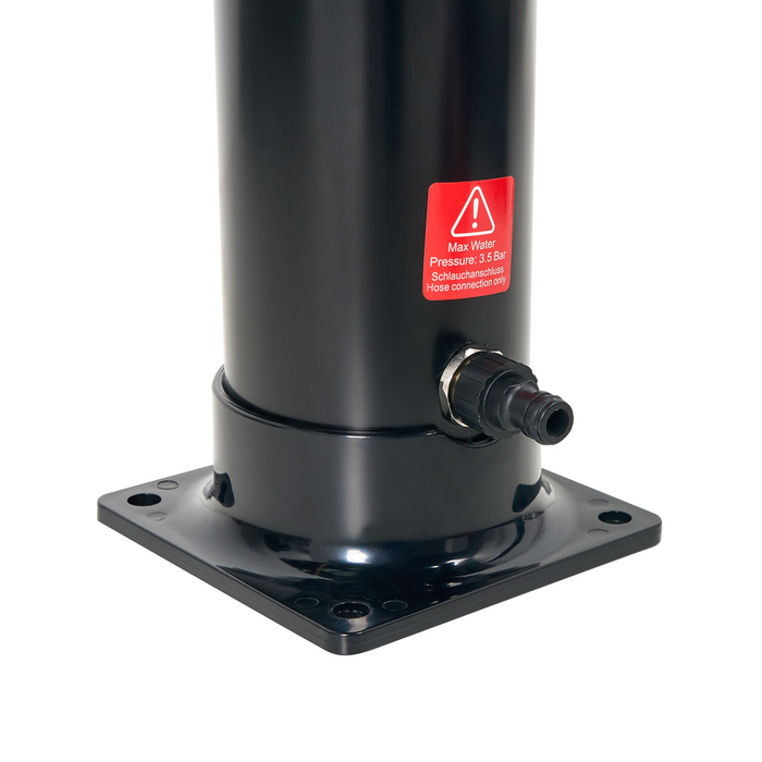 Beliani - ELQUI - Buitendouche op zonne-energie - Zwart|Zilver - PVC