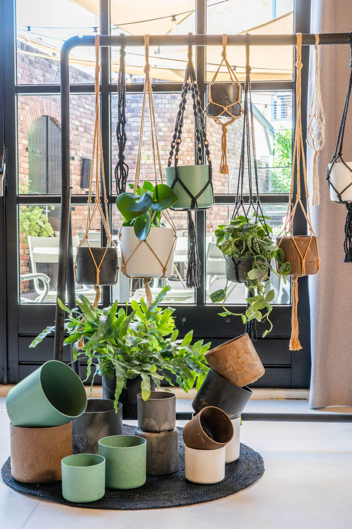 Artstone Pot Celine - Set van 4 - Grijs