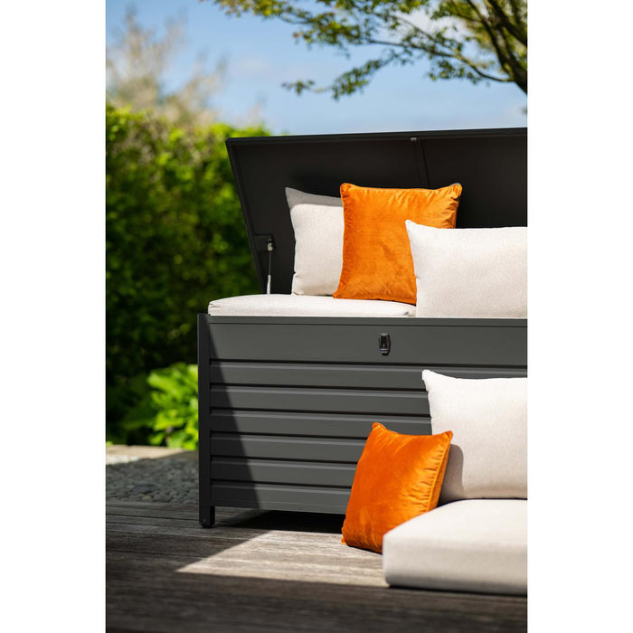 Cambridge kussenbox - aluminium - 170x97,5 cm - carbon black