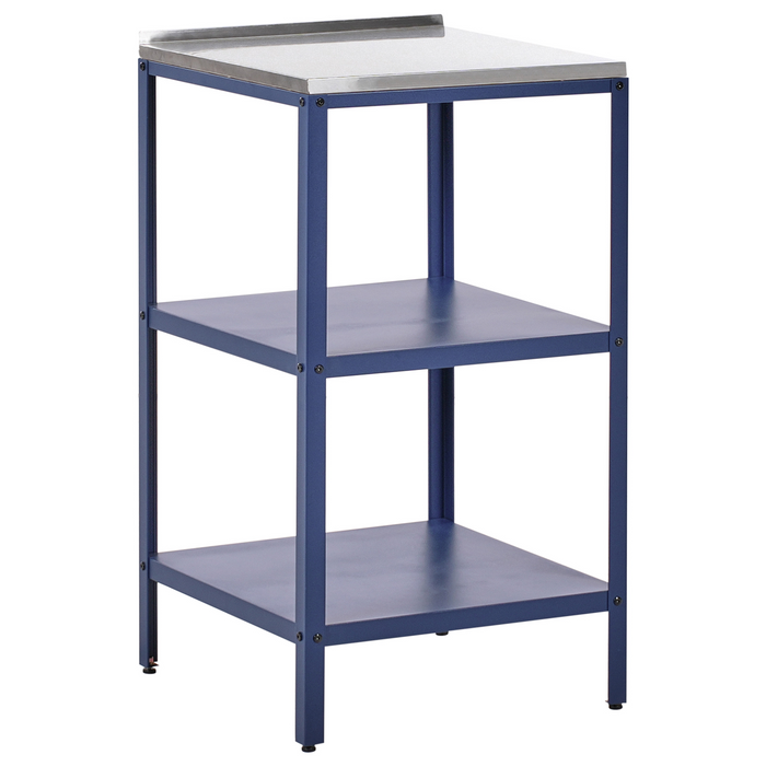 Beliani - VILAMA - Tuin keukenset 3-delig met spoelbak - Blauw - RVS