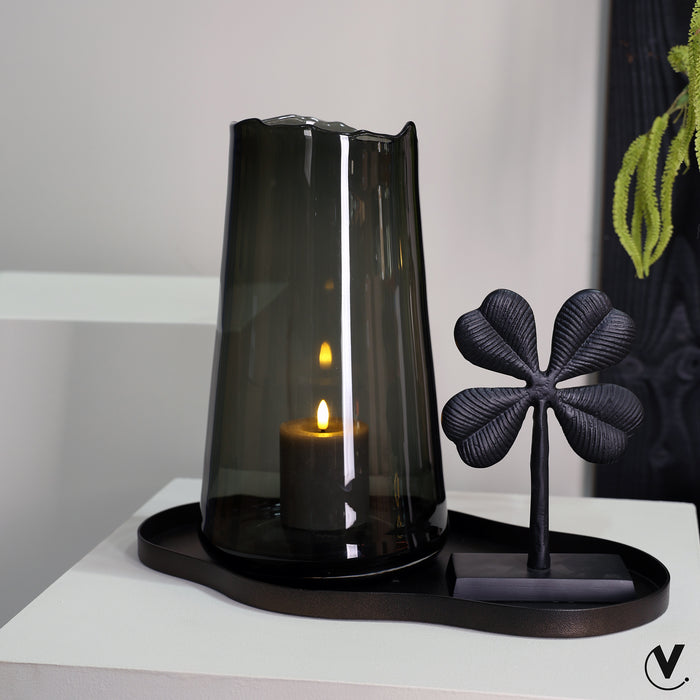 Vase The World - Bauru S bronze L44 x B25 x H2 cm