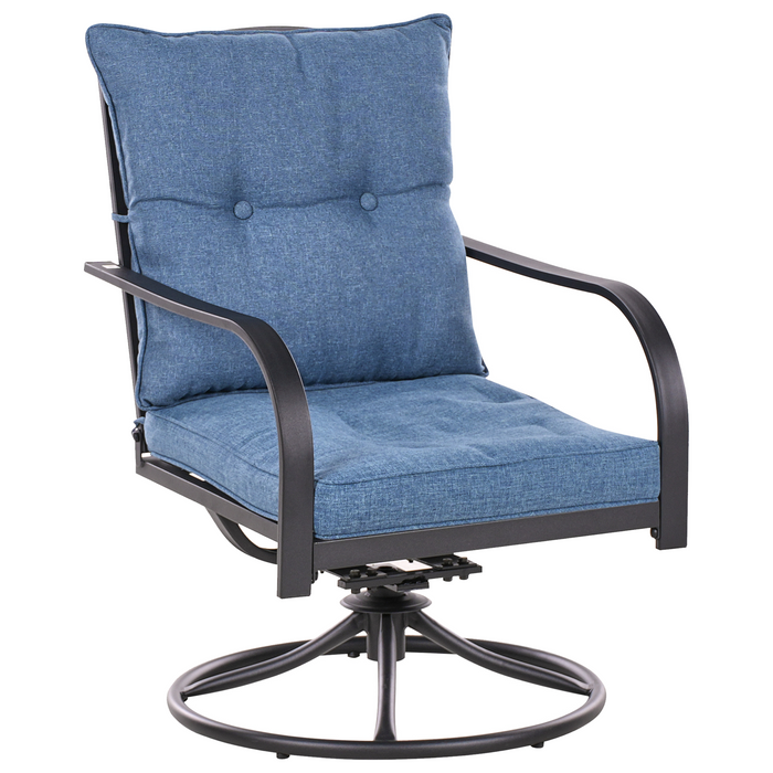 Beliani - MESTRINO - Loungeset 4-zits - Blauw - Staal
