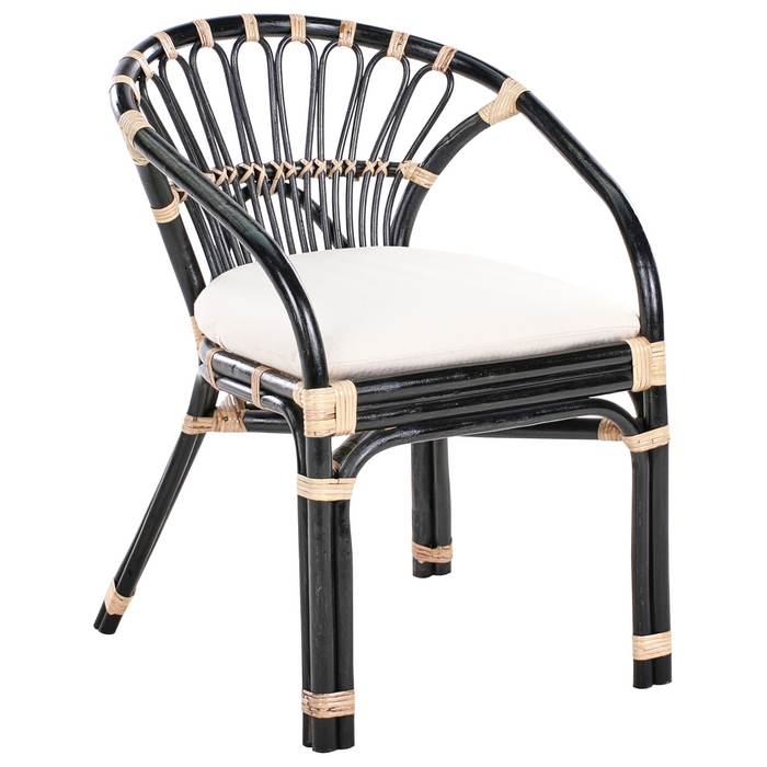 Beliani - PECORINI - Bistro set - Zwart - Rotan