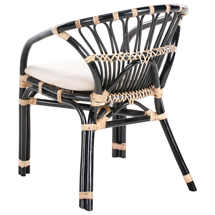 Beliani - PECORINI - Bistro set - Zwart - Rotan
