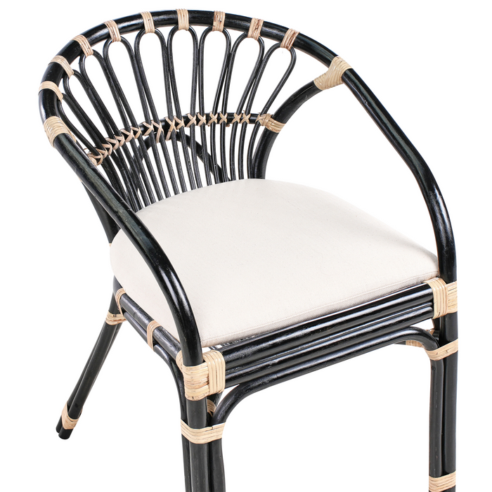 Beliani - PECORINI - Bistro set - Zwart - Rotan