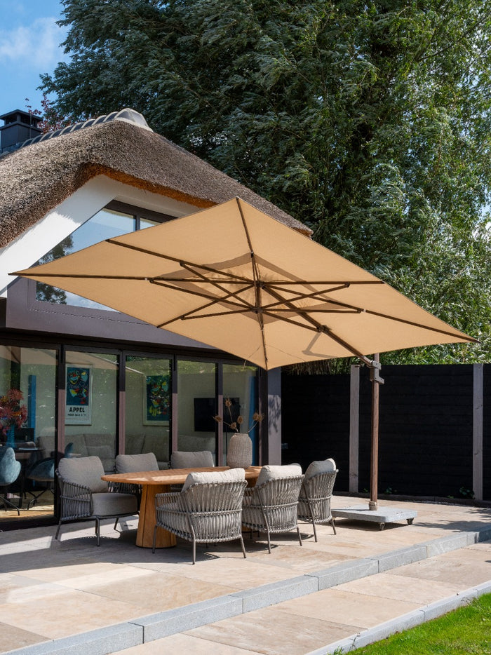 4 Seasons Finca Zweefparasol 300x400 cm. - beach|dark woodlook