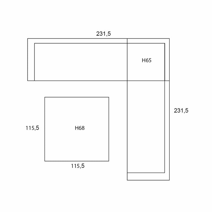 Garden Impressions Malakka lounge dining set 4-delig - taupe
