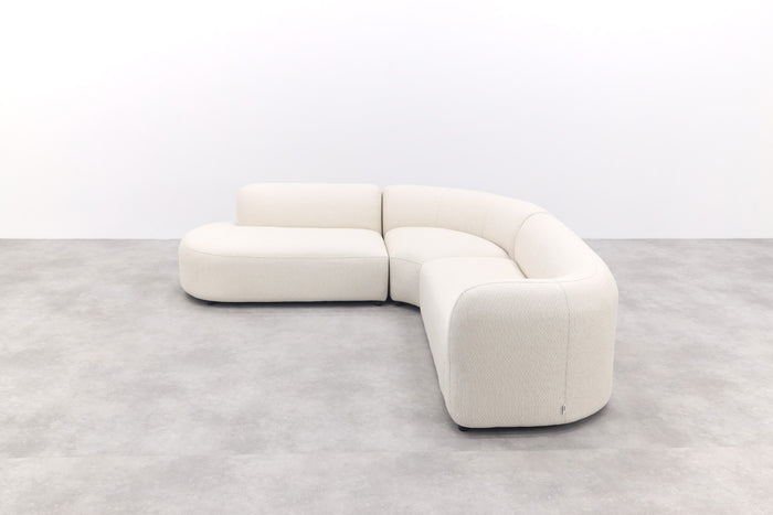 Madeira ronde hoekbank rechts - Naturel Sunbrella