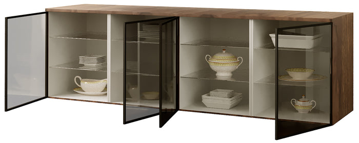 Artego Design Trentino Smoky 203 cm Zwevend Dressoir Walnoot