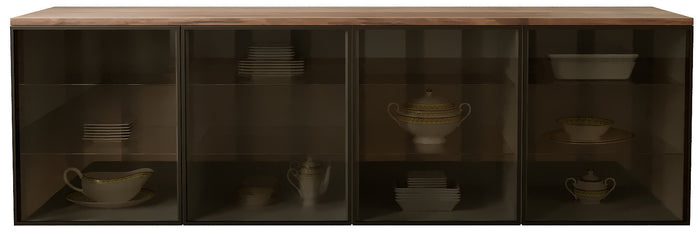 Artego Design Trentino Smoky 203 cm Zwevend Dressoir Walnoot