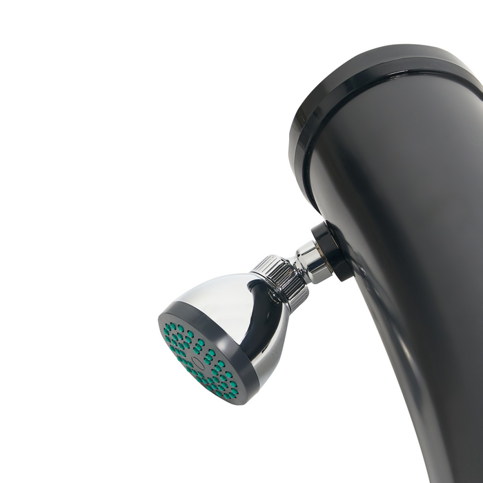 Beliani - ENGABAO - Buitendouche op zonne-energie - Zwart - PVC