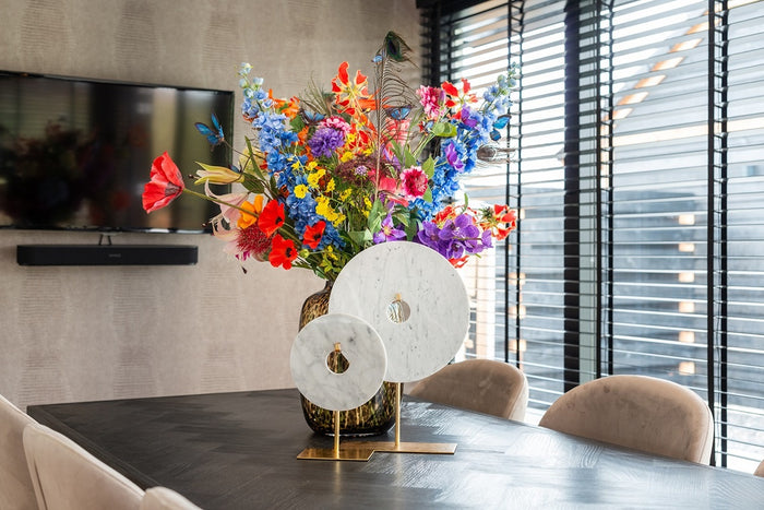 Richmond Interiors Blackbone 220 cm Eettafel Geborsteld Goud