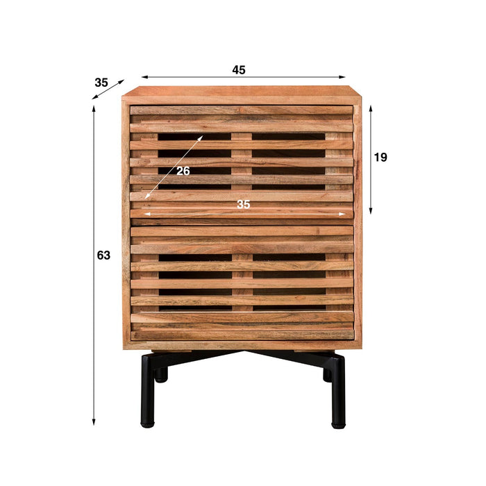 AnLi Style Nachtkastje 2 lades slide