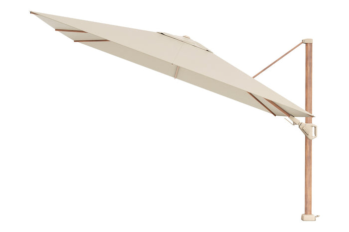 Platinum Challenger parasol T2 Premium - 2,6 x 3,5 m. - Champagne Teak