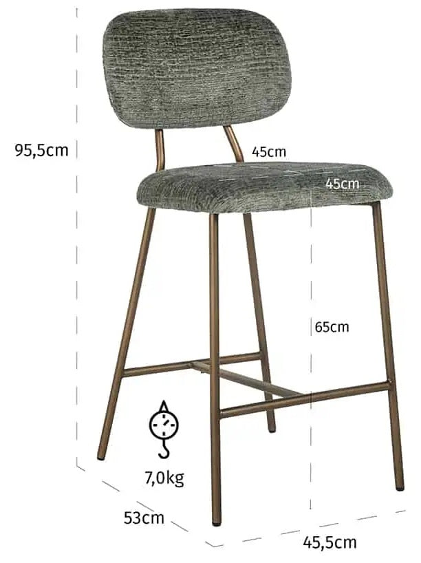 Richmond Interiors Xenia Counterstoel Tijm Groen