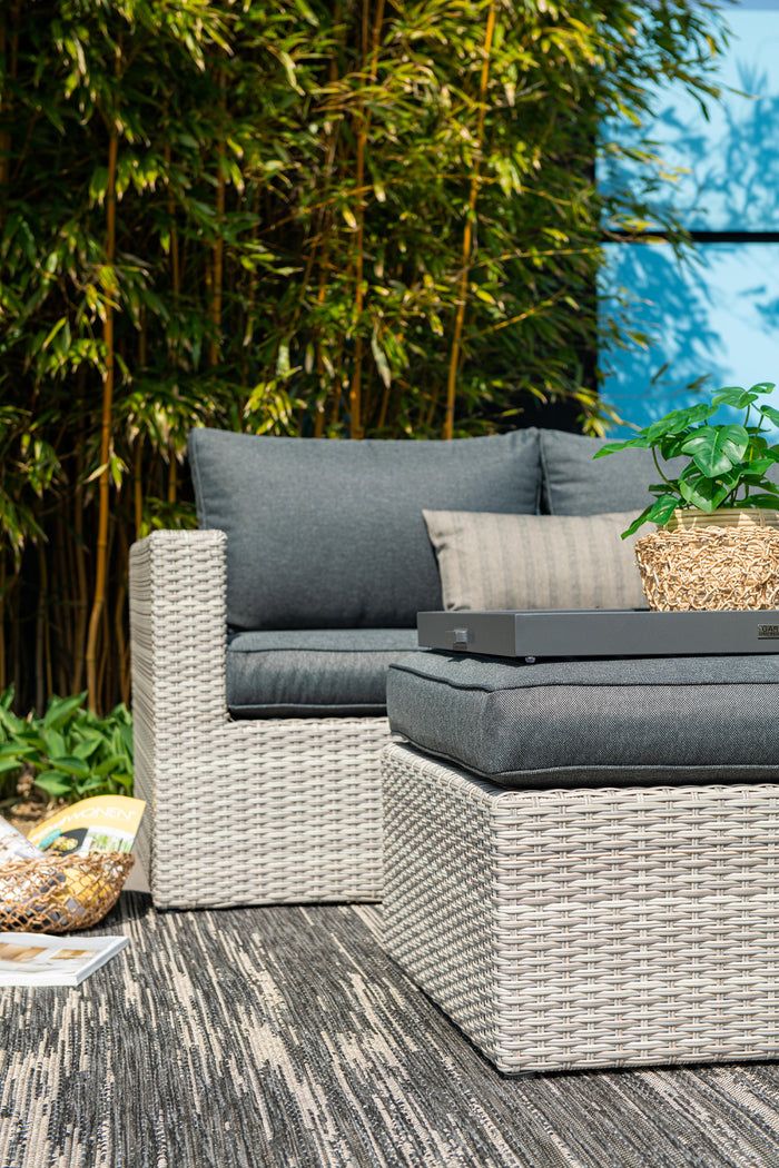 Orangebird loungeset - 4-delig- vintage grey - 2-half - reflex black