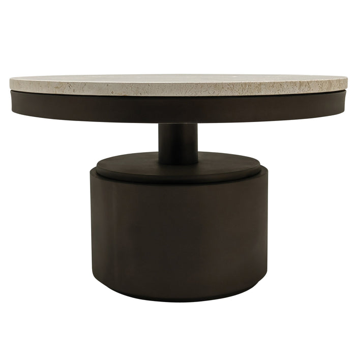 PTMD Bregt Coffeetable Low Beige Marble