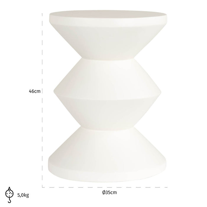 Richmond Interiors Bloomstone Witte Bijzettafel