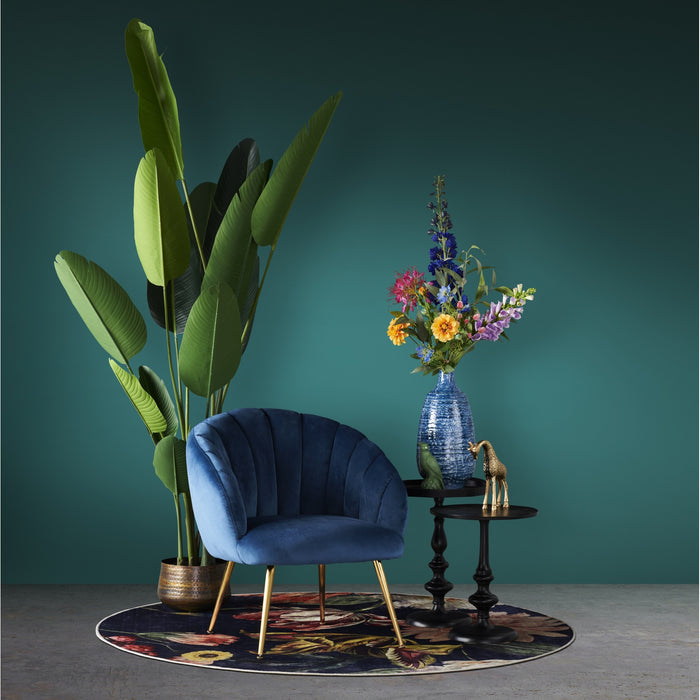 Bijzettafel Hedel - Zwart - Metaal - 39x48x39cm (BxHxD)