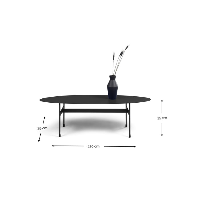 Spinder Design salontafel Mira Oval - Zwart