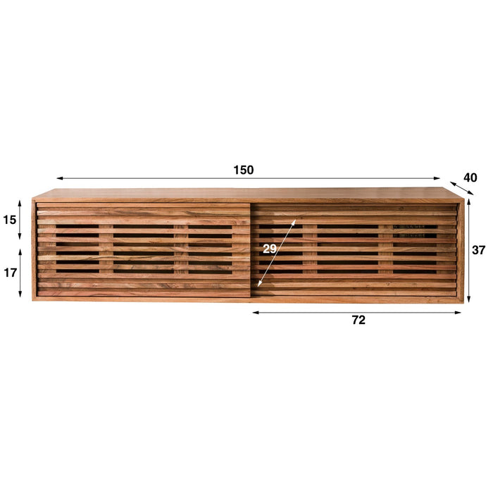 AnLi Style TV-meubel zwevend 2 deuren slide