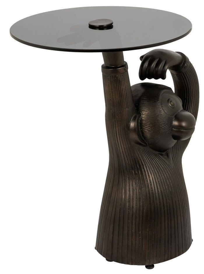 Richmond Interiors Ape Bijzettafel Brons | Glas