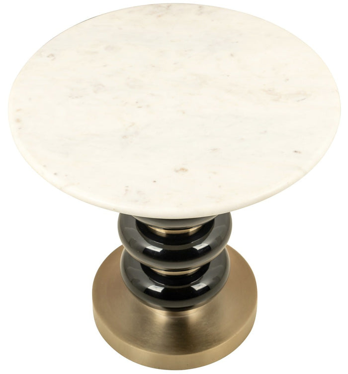 Richmond Interiors Boann Ronde Bijzettafel Marmer | Zwart