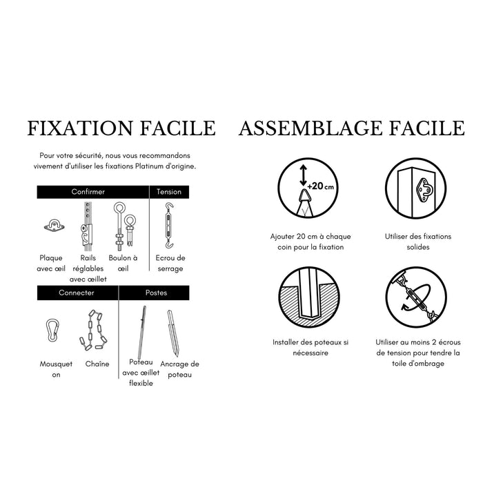 Harmonica schaduwdoek - 290 x 400 cm - Zand