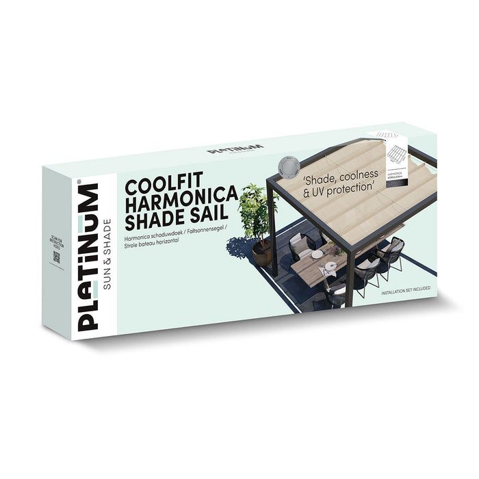 Harmonica schaduwdoek - 290 x 300 cm - Gebroken Wit