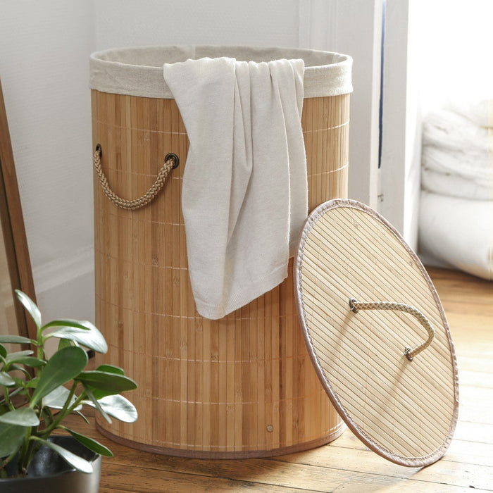 Calicosy - Ronde bamboe wasmand 60L - H50 cm