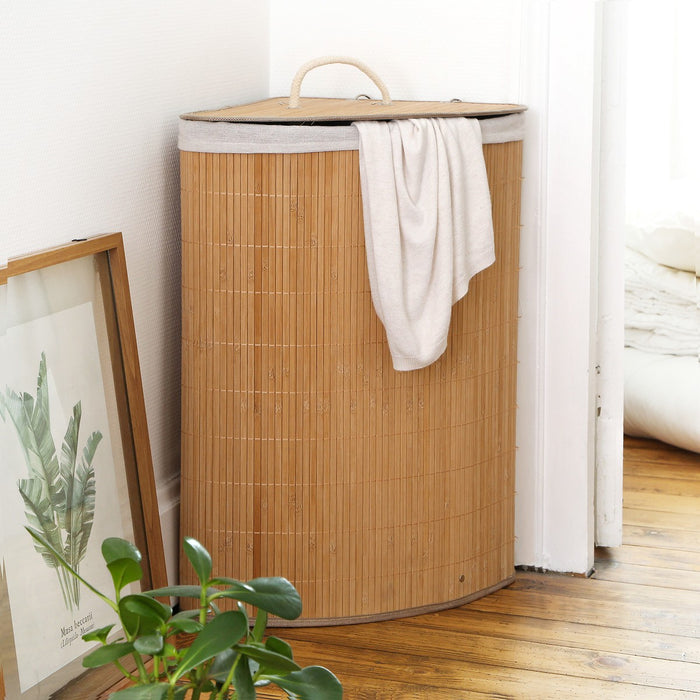 Calicosy - Hoekwasmand van bamboe - H60 cm