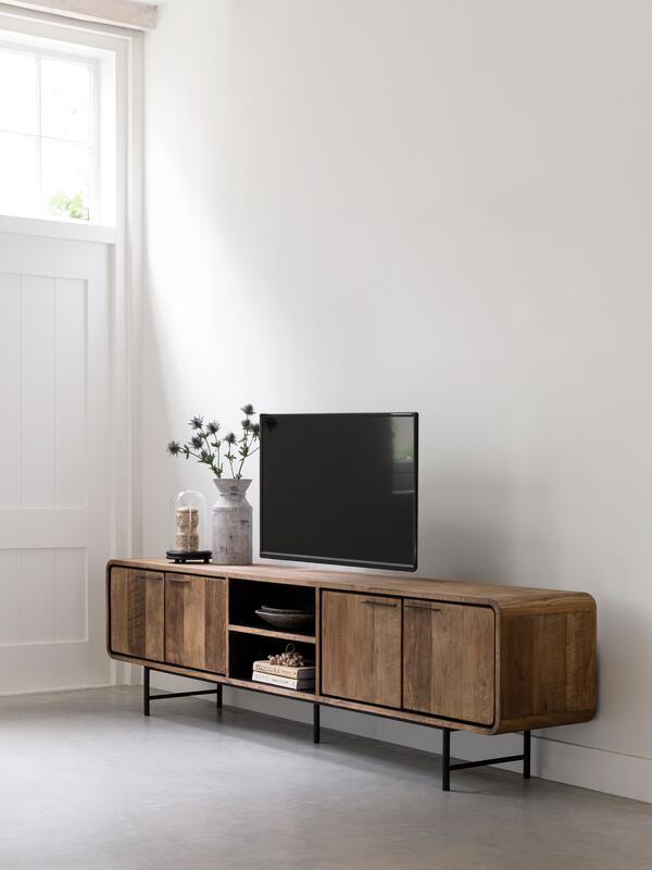 DTP Home TV stand Evo large, 4 doors, 2 open racks,60x225x40 cm, re...