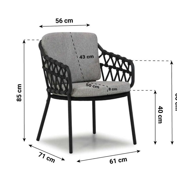 4 Seasons Outdoor Calpi|Prado 130 cm dining tuinset rond 5-delig -