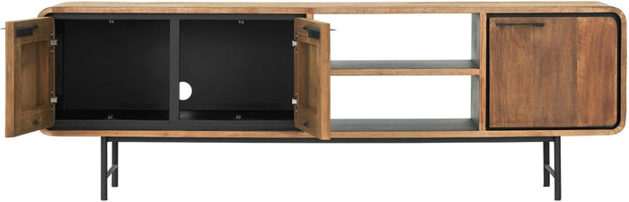 DTP Home TV stand Evo medium, 3 doors, 2 open racks,60x185x40 cm, r...