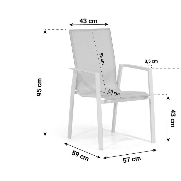 Lifestyle Garden FurnitureTuinsets met vuurtafel - Wit - 6