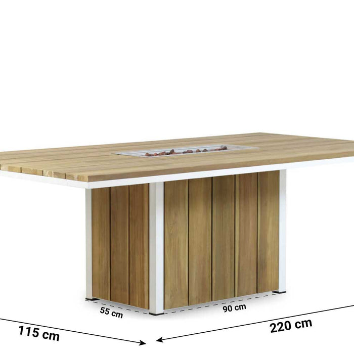 Lifestyle Garden FurnitureTuinsets met vuurtafel - Wit - 6