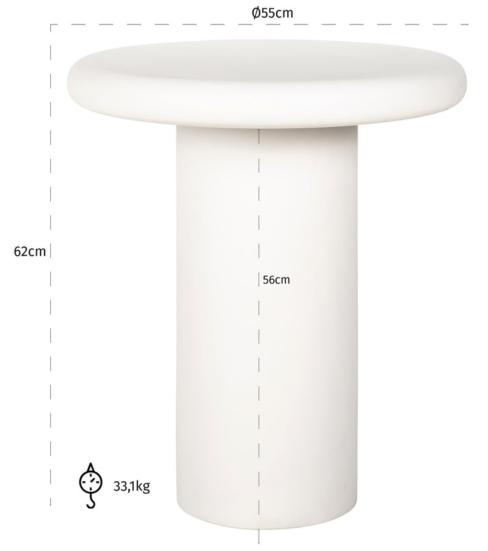 Richmond Interiors Bloomstone Wit Bijzettafel