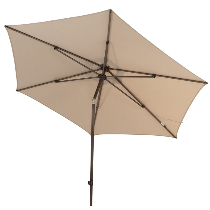 4 Seasons Azzurro stokparasol Ø300 cm beach solefin - Wenge frame