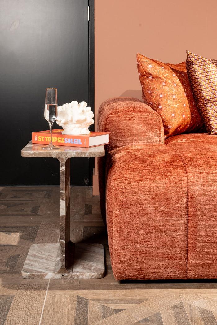 Richmond Interiors Benson Marmer Bijzettafel Bruin