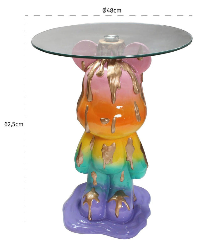 Richmond Interiors Ebba Glazen Bijzettafel Beer-Vormig