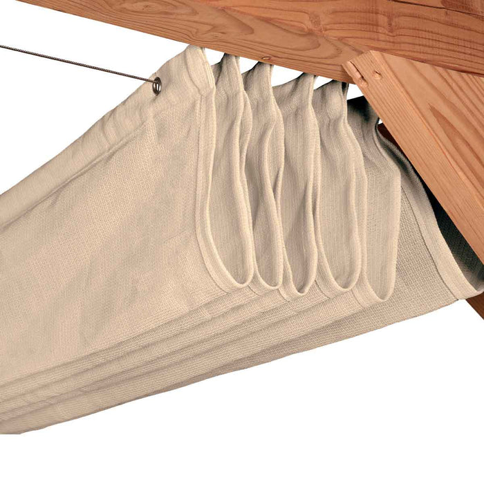 Harmonica schaduwdoek - B 2,9m L 5,0m - Gebroken Wit