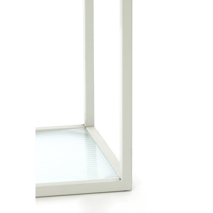 Light&living Kast open 100x36x200 cm PIUAR glas helder+crème