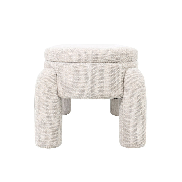 Giga Meubel - Opbergbank Beige - Halbankje - 115x52x47cm - Juul