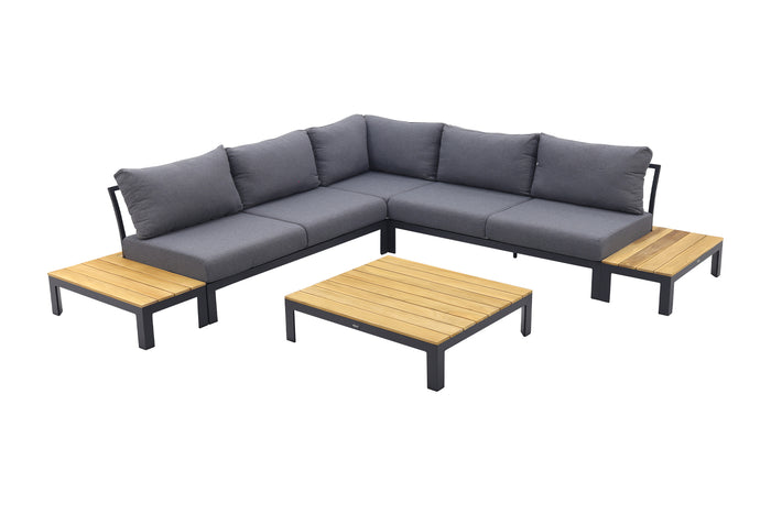 VDG Avalounge loungeset - Aluminium|teakhout - 5 persoons